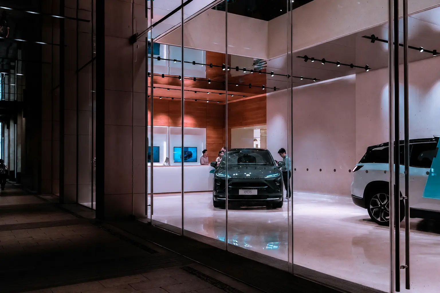 Modern car showroom